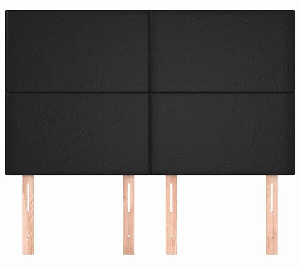 Čelo postele černé 144x5x118/128 cm umělá kůže 3116142
