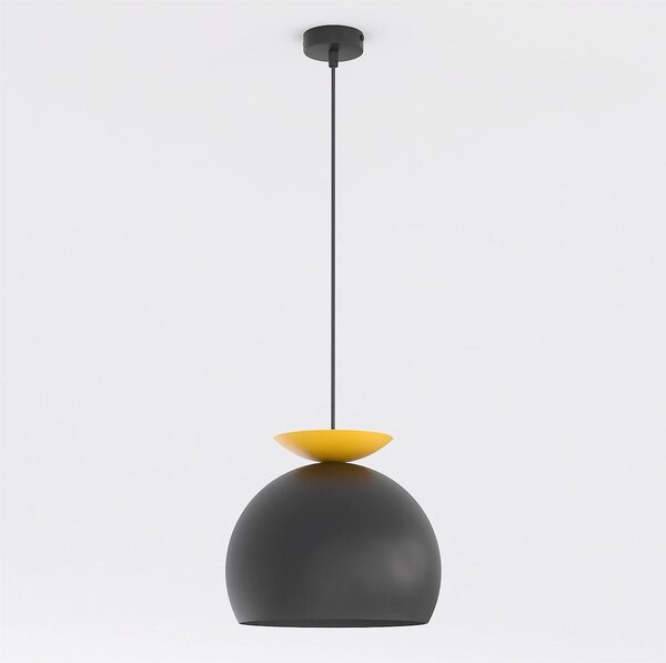 Závěsné svítidlo GEO 1 – černé / oranžové, 1× E27, šířka 27 cm