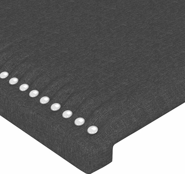 Čelo postele s LED černé 144x5x78/88 cm textil 3121472