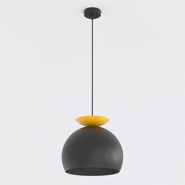 Závěsné svítidlo GEO 1 – černé / oranžové, 1× E27, šířka 27 cm