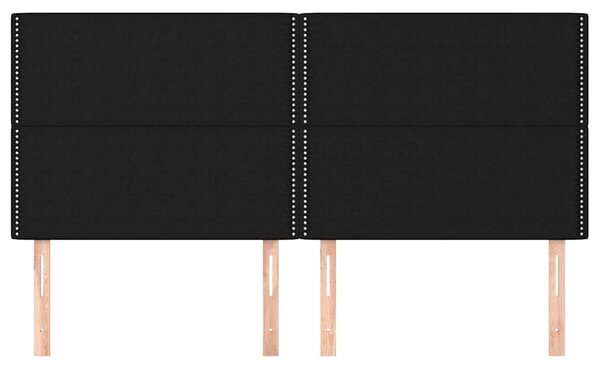 Čelo postele černé 180x5x118/128 cm látkové 3116208