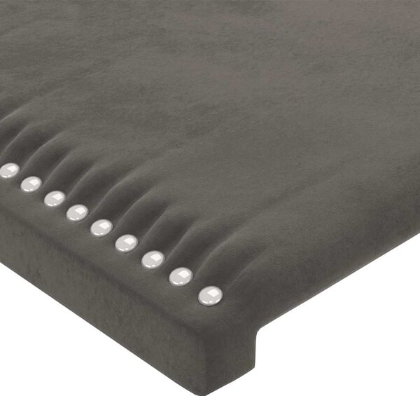 Čelo postele typu ušák tmavě šedé 103x23x78/88 cm samet 3117047