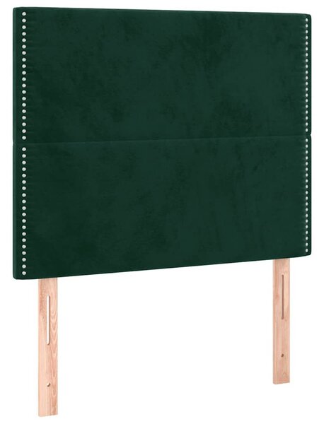 Čelo postele tmavě zelené 100x5x118/128 cm sametové 3116237