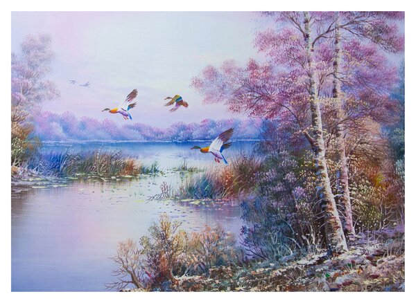 Obraz - Přichází podzim, olejomalba (70x50 cm)