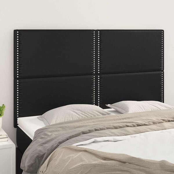 Čelo postele černé 144x5x118/128 cm umělá kůže 3116282