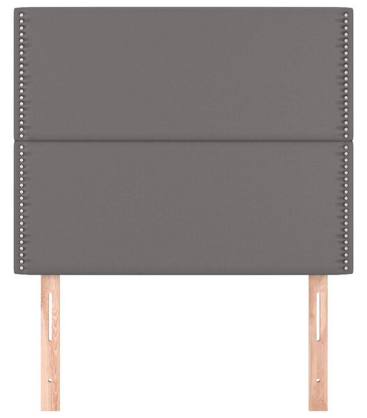 Čelo postele šedé 100x5x118/128 cm umělá kůže 3116280