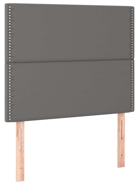 Čelo postele šedé 100x5x118/128 cm umělá kůže 3116280