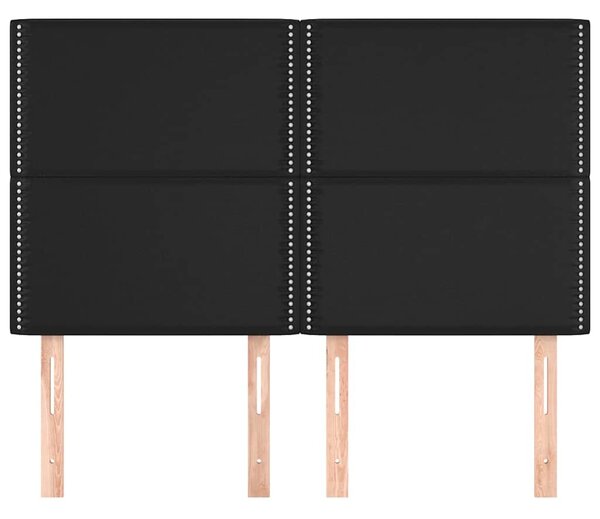 Čelo postele černé 144x5x118/128 cm umělá kůže 3116282