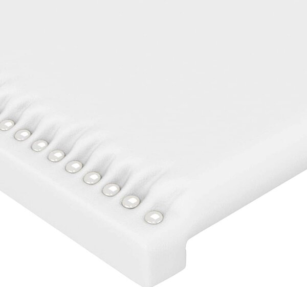 Čelo postele s LED bílé 200x5x78/88 cm umělá kůže 3121581