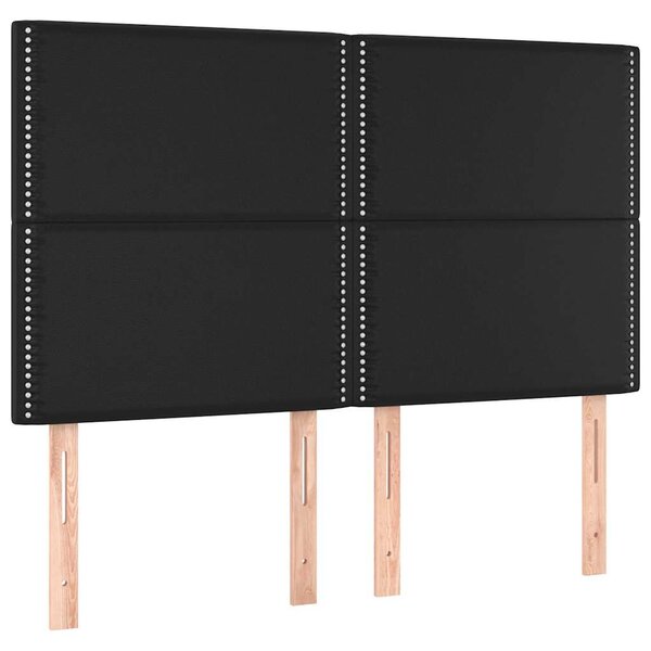 Čelo postele černé 144x5x118/128 cm umělá kůže 3116282