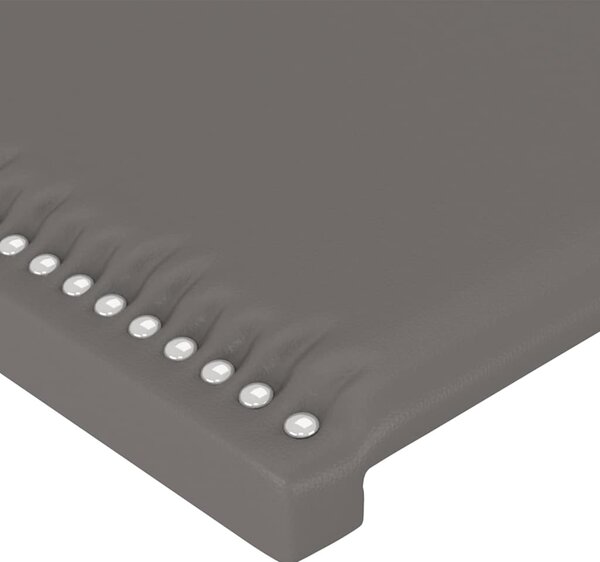 Čelo postele typu ušák šedá 147 x 16 x 78/88 cm umělá kůže 3118722
