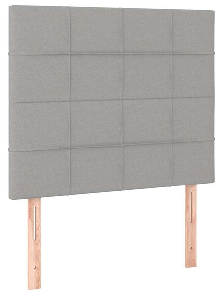 Box spring postel s matrací světle šedá 80 x 200 cm textil 3131385