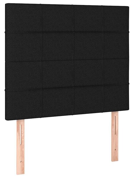 Čelo postele s LED černé 80x5x118/128 cm textil 3122400