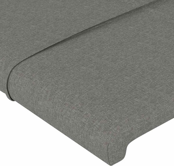 Čelo postele typu ušák tmavě šedé 83x23x78/88 cm textil 3117119