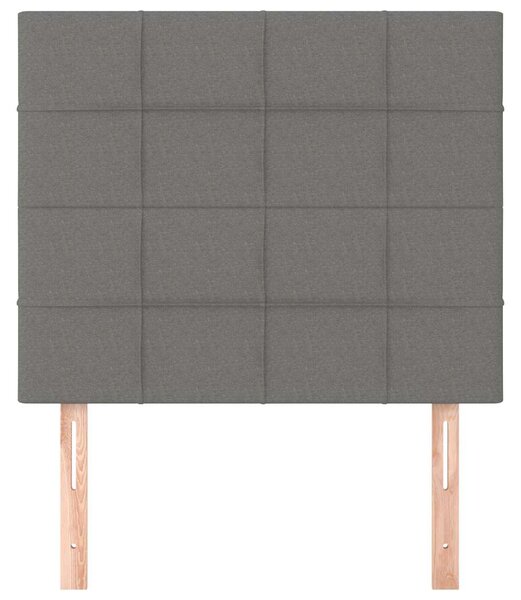 Čelo postele tmavě šedé 80x5x118/128 cm látkové 3116307