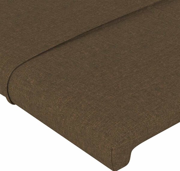 Čelo postele typu ušák tmavě hnědé 83x23x78/88 cm textil 3117121