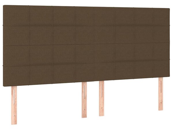 Box spring postel s matrací tmavě hnědá 200x200 cm textil 3128552