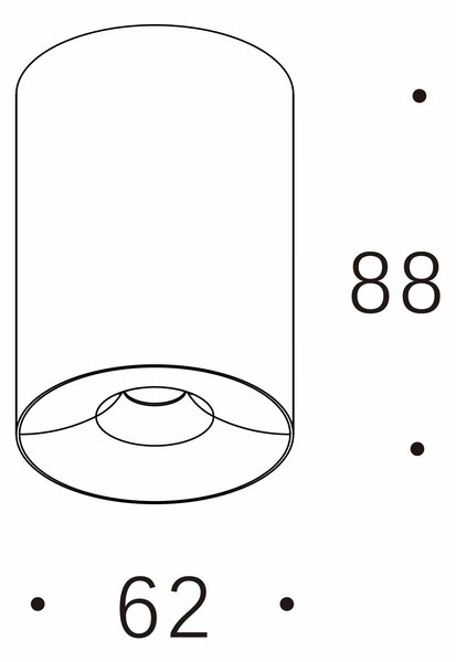 Vellum LED přisazené kovové svítidlo Ra>90 antiglare Bílá