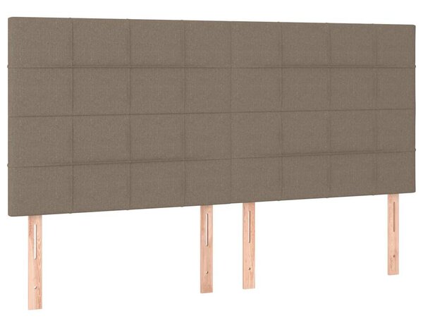 Box spring postel s matrací a LED taupe 200x200 cm textil 3134905