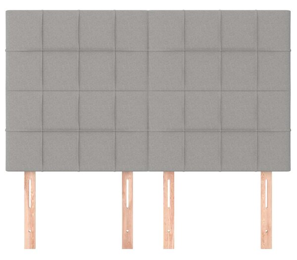 Čelo postele světle šedé 144x5x118/128 cm látkové 3116330