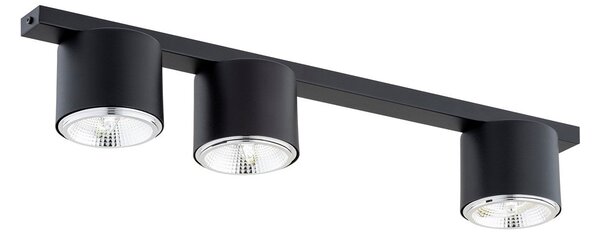 Stropní svítidlo NANO 3 – černé, 3× GU10 AR111, šířka 70 cm