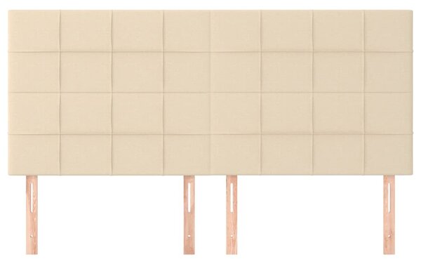 Čelo postele krémové 200x5x118/128 cm látkové 3116359
