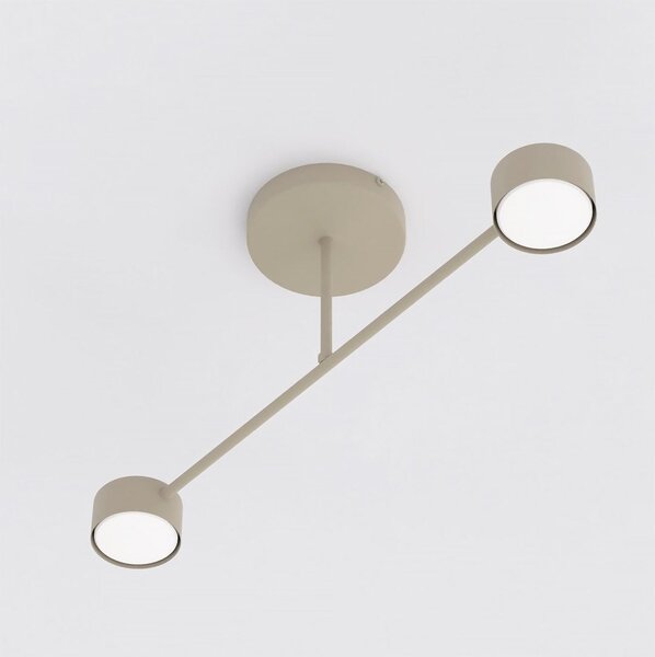 Stropní svítidlo HALO 2 – moka, 2× GX53, šířka 60 cm