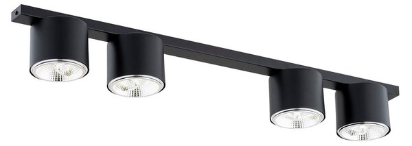 Stropní svítidlo NANO 4 – černé, 4× GU10 AR111, šířka 90 cm