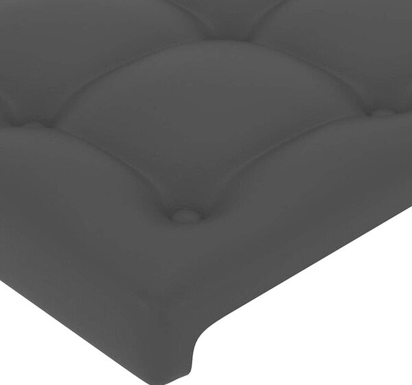 Čelo postele typu ušák černé 83 x 16 x 78/88 cm umělá kůže 3118840