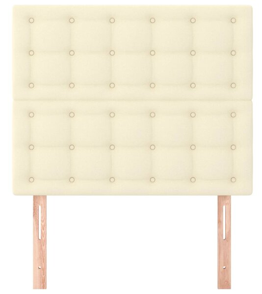 Čelo postele krémové 80x5x118/128 cm umělá kůže 3116406