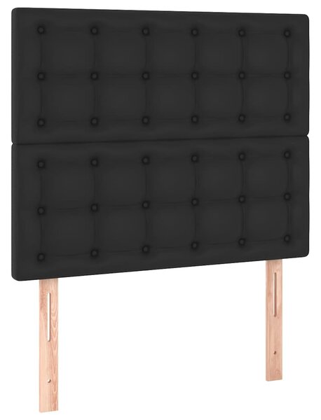 Čelo postele černé 90x5x118/128 cm umělá kůže 3116410