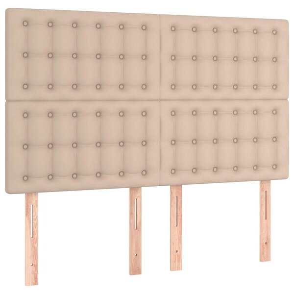 Čelo postele Cappuccino 144x5x118/128 cm umělá kůže 3116427