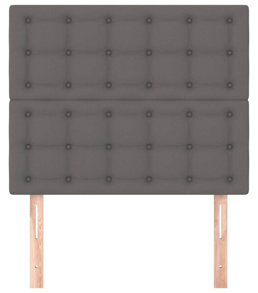 Čelo postele šedé 80x5x118/128 cm umělá kůže 3116408
