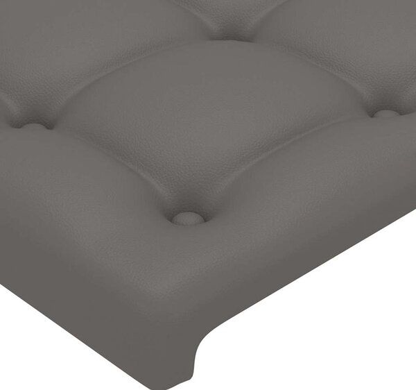 Čelo postele šedé 160x5x118/128 cm umělá kůže 3116432