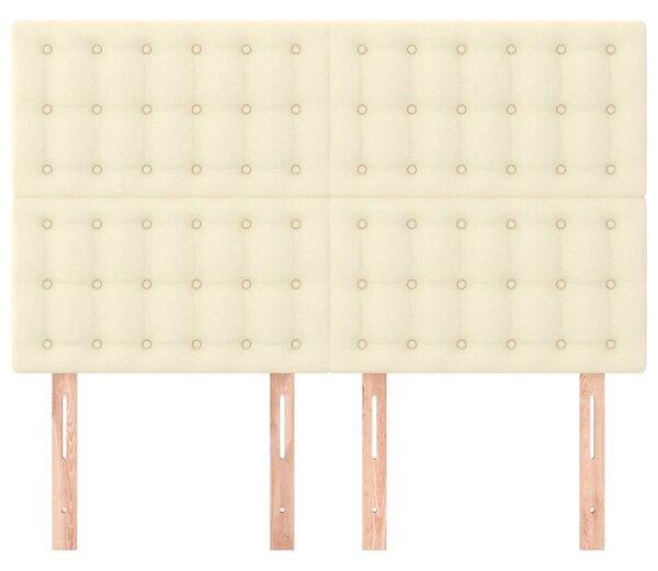 Čelo postele krémové 144x5x118/128 cm umělá kůže 3116424