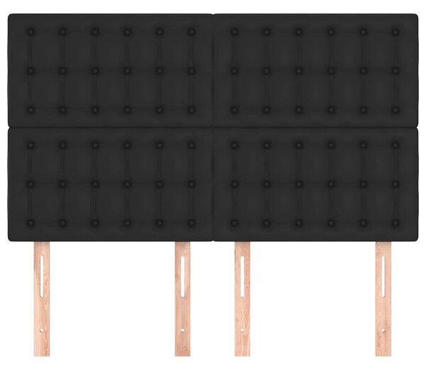 Čelo postele černé 144x5x118/128 cm umělá kůže 3116422