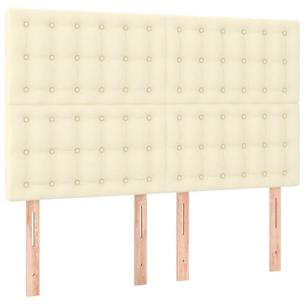 Čelo postele krémové 144x5x118/128 cm umělá kůže 3116424