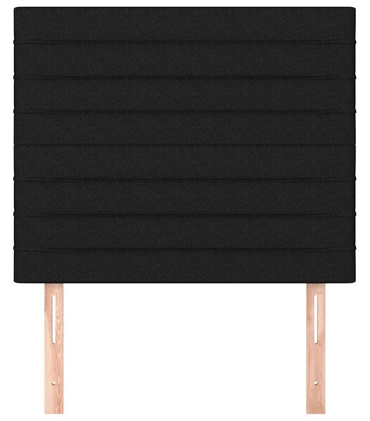 Čelo postele černé 90x5x118/128 cm látkové 3116456