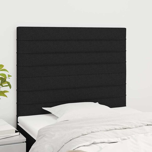 Čelo postele černé 90x5x118/128 cm látkové 3116456