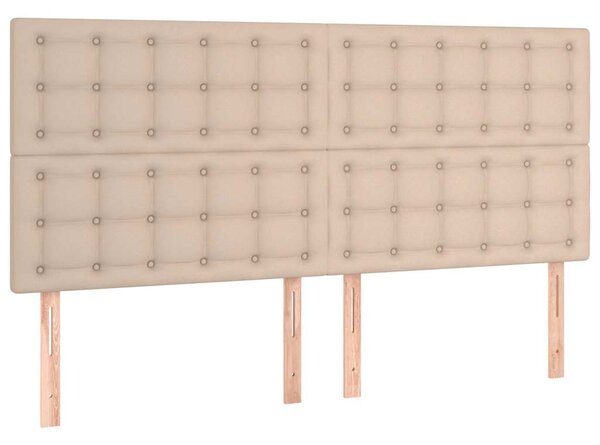 Čelo postele Cappuccino 200 x 5 x 118/128 cm umělá kůže 3116445