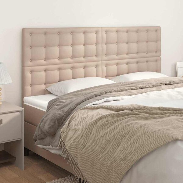 Čelo postele Cappuccino 200 x 5 x 118/128 cm umělá kůže 3116445