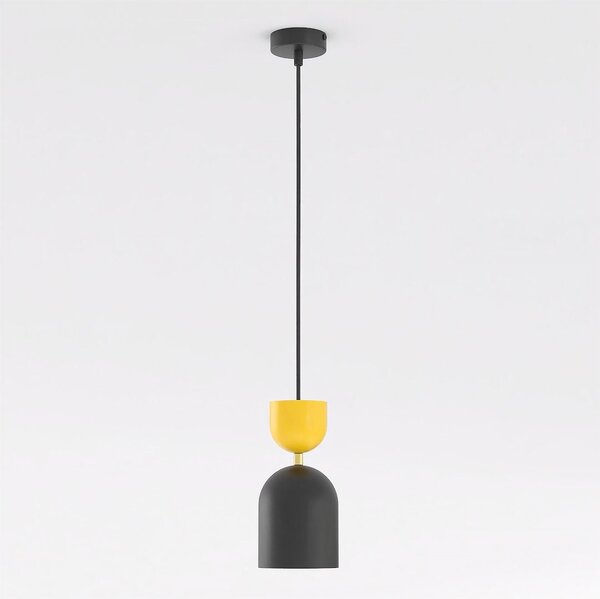 Závěsné svítidlo GAUDI 1 – černé / oranžové, 1× E14, šířka 11 cm