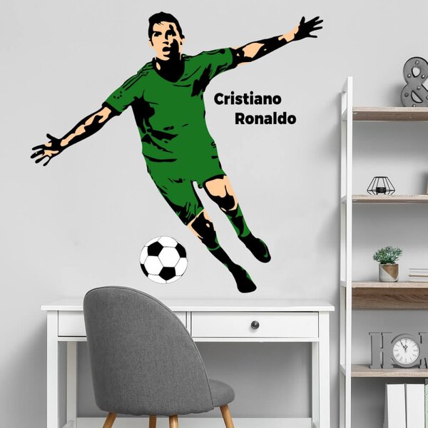 INSPIO-textilní přelepitelná samolepka - INSPIO - výroba dárků a dekorací - Samolepka na zeď - Christiano Ronaldo