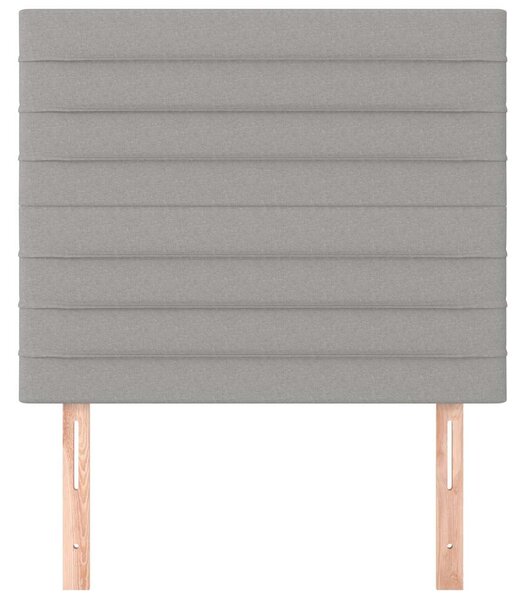 Čelo postele světle šedé 80x5x118/128 cm látkové 3116446