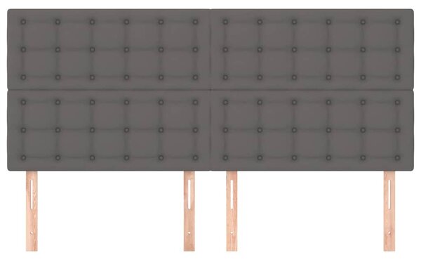 Čelo postele šedé 160x5x118/128 cm umělá kůže 3116432