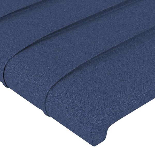 Čelo postele typu ušák modré 83x16x118/128 cm textil 3119700