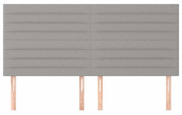 Čelo postele světle šedé 160x5x118/128 cm látkové 3116478