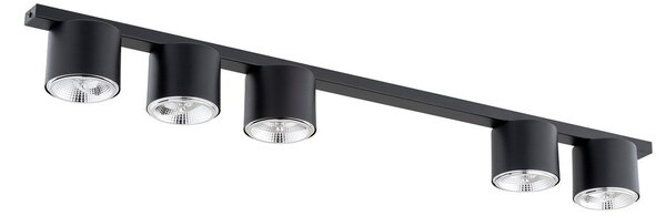 Stropní svítidlo NANO 5 – černé, 5× GU10 AR111, šířka 116 cm