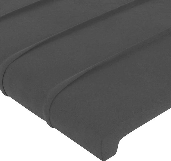 Čelo postele s LED černé 80 x 5 x 78/88 cm samet 3121784