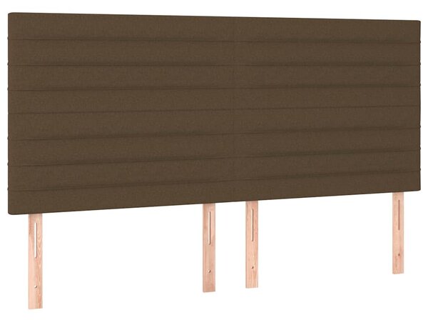 Čelo postele tmavě hnědé 180x5x118/128 cm látkové 3116489